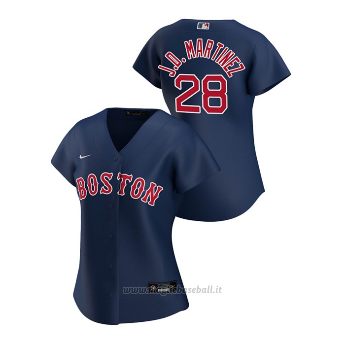 Maglia Baseball Donna Boston Red Sox J.d. Martinez 2020 Replica Alternato Blu